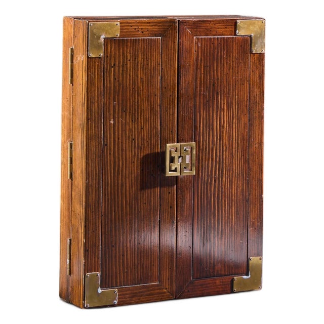 Henredon Wall Mounted Jewelry Chest Mirrored Vanity For Sale