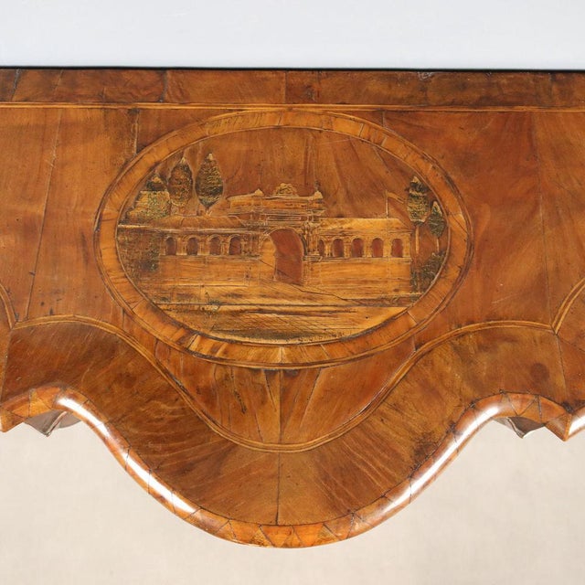 19th Century Walnut Drop-Shaped Console For Sale - Image 9 of 12
