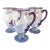 Carder Steuben Glass Mat-Su-No-Ke Crystal Amethyst Handled Tumbler For Sale