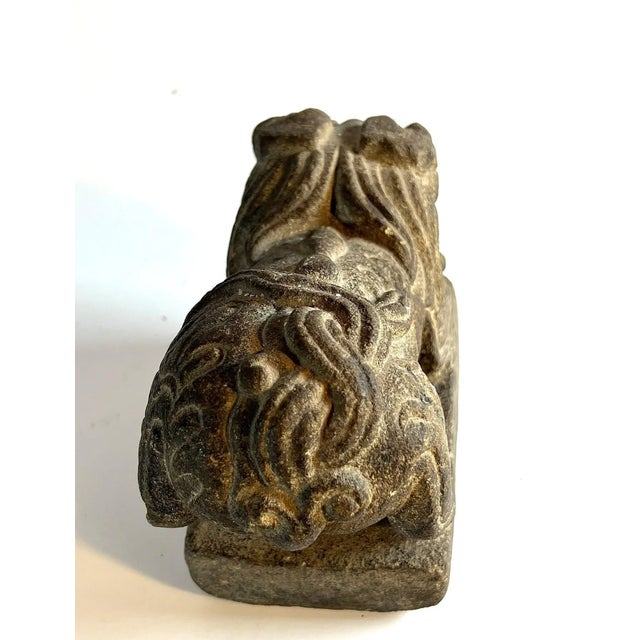 Stone Antique Stone Lion Paper Weight For Sale - Image 7 of 16