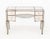 Horchow "Claudia" Mirrored Vanity Table, the central top panel lifting to mirrored and ebonized divided compartments...