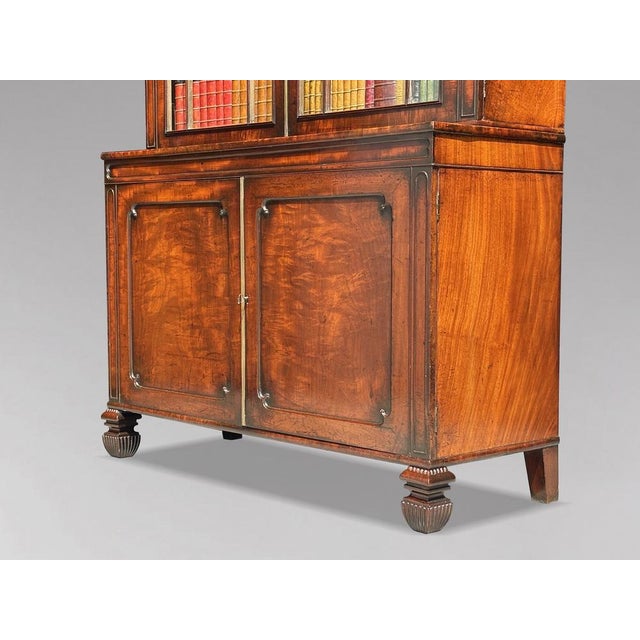 Antique George III Tall Mahogany Bookcase, 1780 For Sale - Image 3 of 16