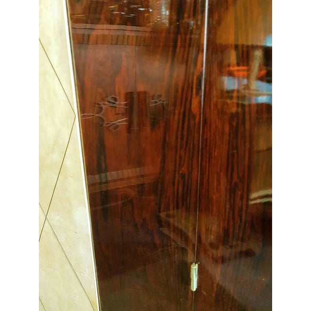 French Art Deco Parchment Wardrobe in the Style of Jean Pascaud, 1930s For Sale - Image 10 of 18