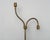 Vintage Danish Brass and Cast Iron 2-Arm Floor Lamp with Plectrum Shaped Base, 1950s For Sale - Image 3 of 6