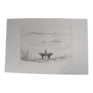 François Soulas 1932-1991 “Sologne, Pond Near La Ferté Beauharnais” Engraving Signed, Titled, Numbered 53/75