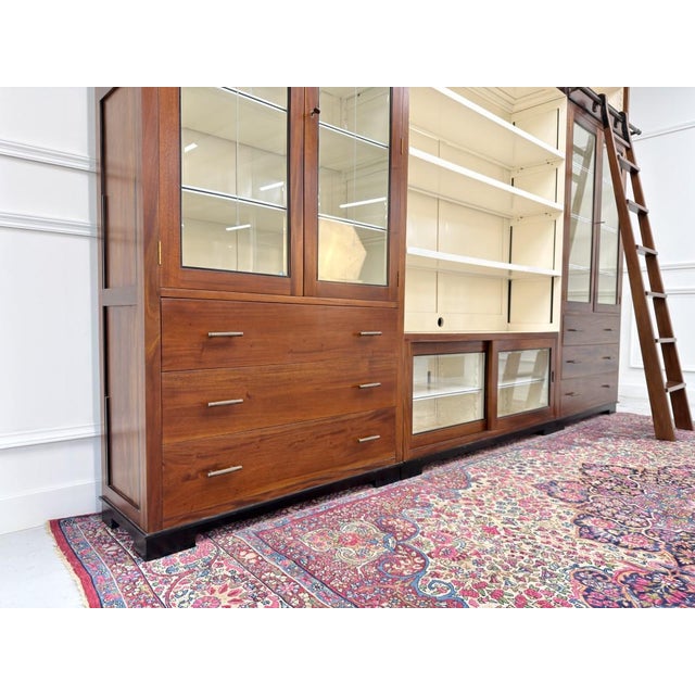 Brown Large English Art Deco Bookcase For Sale - Image 8 of 18