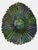 Vintage Turkish Feather Mandala Art Glass Centerpiece Bowl For Sale - Image 9 of 12