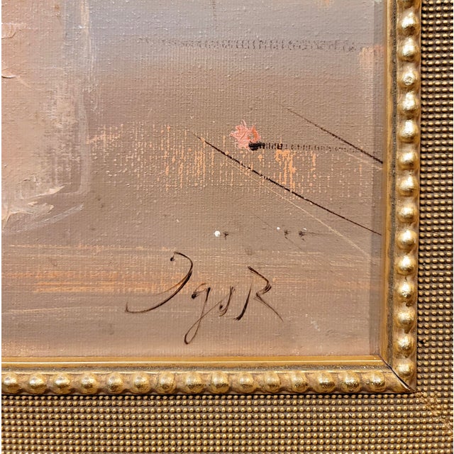 Pink Igor Pantuhoff -Portrait Red Haired Girl W/Big Eyes & a Pink Jacket-1960s Oil Painting For Sale - Image 8 of 10