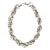 Vintage Sterling Silver Italian Hallmarked Twisted Chain Link Sculptural Collar Necklace For Sale
