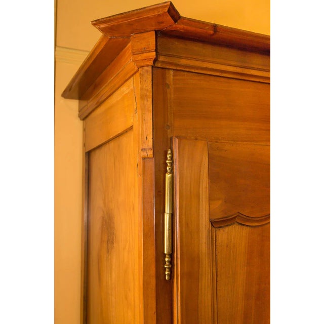 Country French Cherry Antique Armoire For Sale - Image 4 of 11