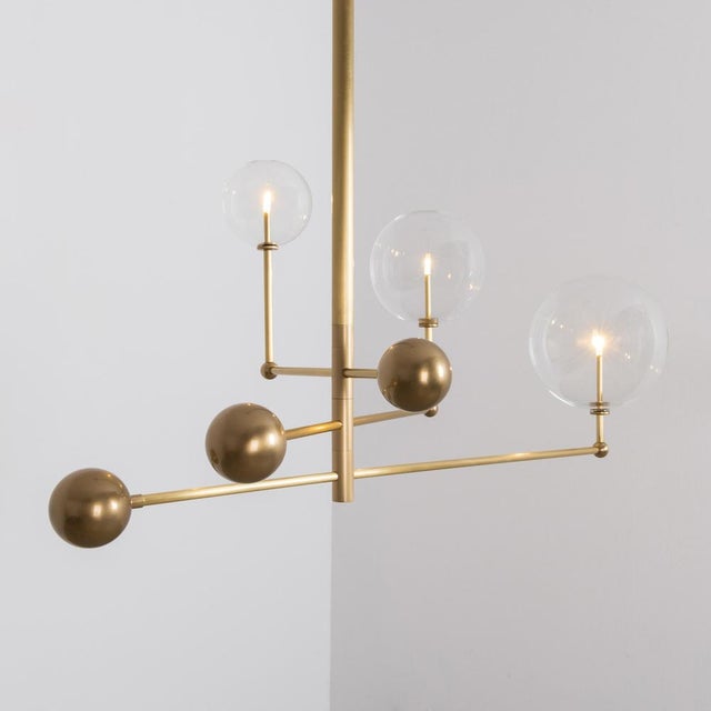 Universe Brass Chandelier by Schwung For Sale - Image 10 of 18