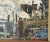 Wood Original Signed Industrial Cityscape Painting on Board C1976 For Sale - Image 7 of 12