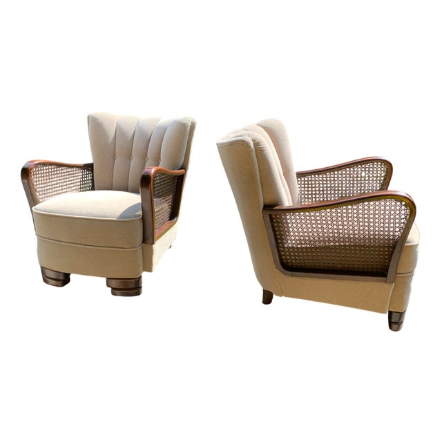 Art Deco Club Chairs, 1930s, Set of 2 For Sale