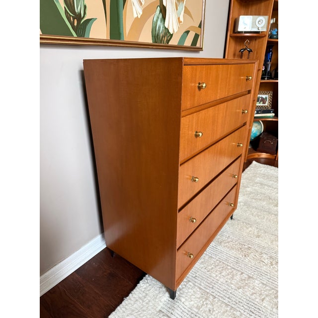 Mid 20th Century Vintage Mid Century Chest of Drawers Tallboy Dresser by Rockford For Sale - Image 5 of 12