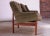 Wood Jens Risom Model 2137 Walnut "Floating" Lounge Chairs in Olive Velvet- a Pair For Sale - Image 7 of 13