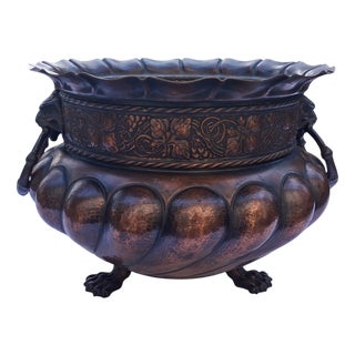 Antique Copper Planter from GG Leykauf Nuremberg, 1890s For Sale