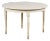 French Louis XVI Style Painted White Off-Round Extendable Dining Table For Sale