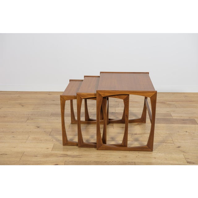 Mid-Century Teak Nesting Tables by R. Benett for G-Plan, United Kingdom, 1970s, Set of 3 For Sale - Image 14 of 18