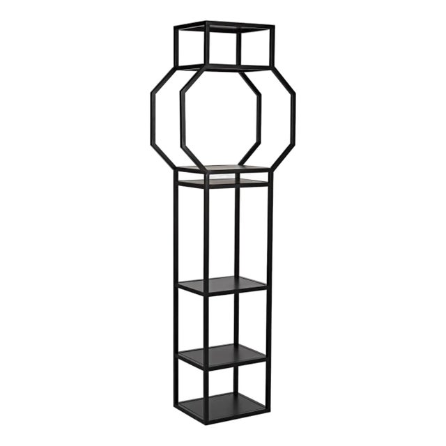 NOIR Downtown B Bookcase, Black Metal For Sale