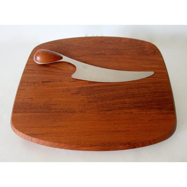 Dansk Design Internatioal Teak Cheese Board and Knife Set, "Vivianne," Collection Design By For Sale - Image 9 of 18
