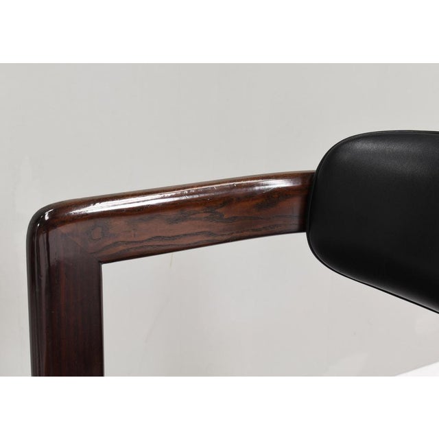 Pamplona Chairs in Black Leather by Augusto Savini, Italy, 1965, Set of 3 For Sale - Image 16 of 18