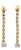 14k Gold Ball and Chain Diamond Drop Dangle Earrings, Pair For Sale