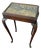 Antique Queen Anne Style Tapestry Top Occasional Table For Sale