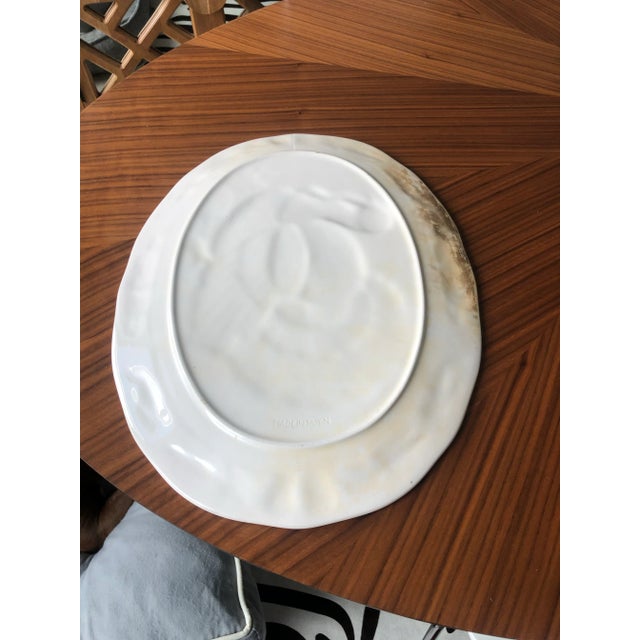 Vintage Hand-Painted Turkey Serving Platter For Sale - Image 9 of 10