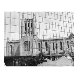 1971 Downtown Los Angeles Reflections Photograph by Don Ware