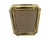 1980s Vintage Postmodern 1980s Art Deco Brass Picture Frame Velvet For Sale - Image 5 of 9