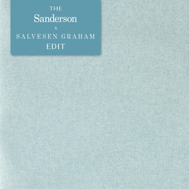 Sanderson Sessile Plain Wallpaper in Indigo For Sale