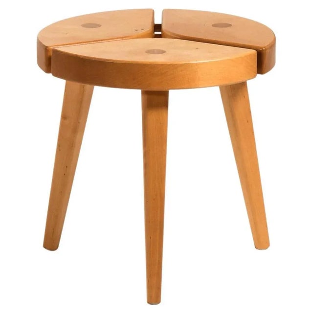 Wooden Stool, Sweden, 1970s For Sale - Image 6 of 6