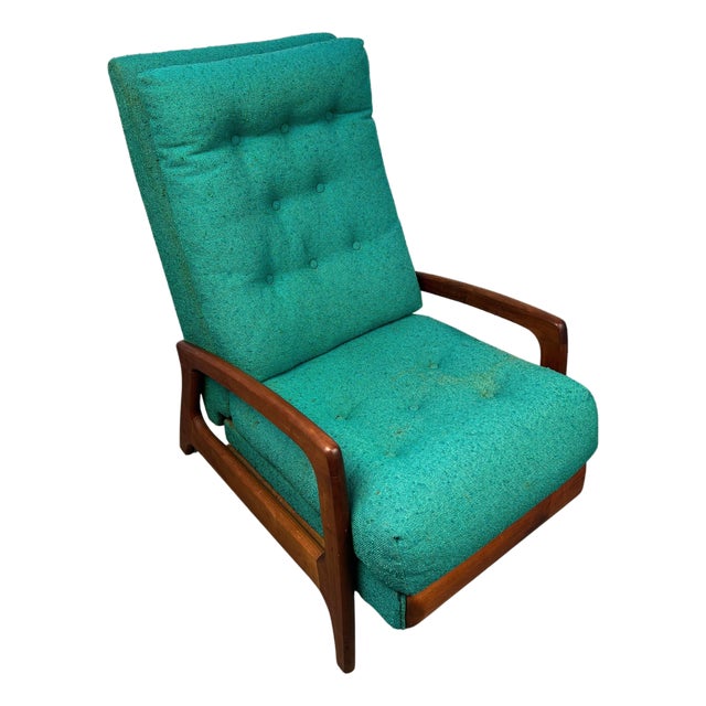 Late 20th Century Attributed to Adrian Pearsall Highback Recliner Lounge Chair in Walnut For Sale