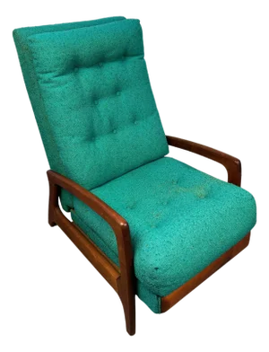 Late 20th Century Attributed to Adrian Pearsall Highback Recliner Lounge Chair in Walnut