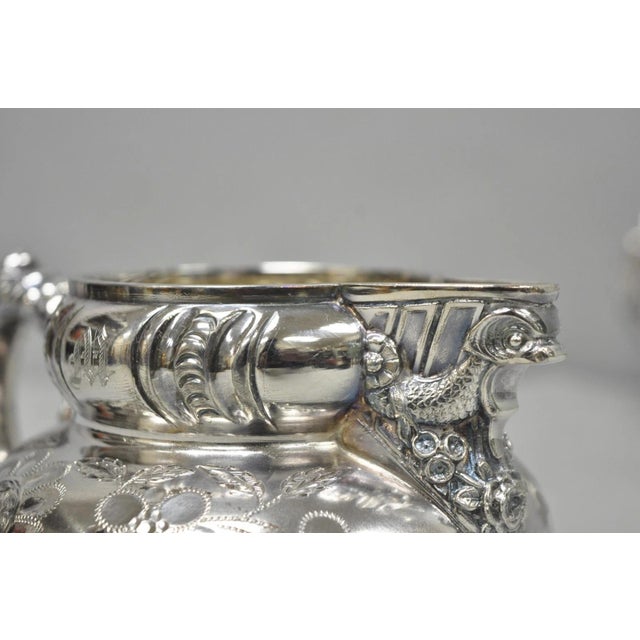 Antique Meriden B Co French Renaissance Silver Plated Figural Tea Set - 7 PCS For Sale - Image 15 of 18