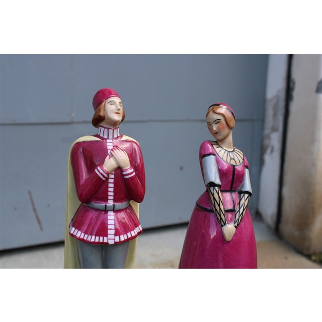 Art Deco Romeo and Juliet Table Lamps from Robj, France, 1930s, Set of 2 For Sale - Image 12 of 13