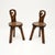 A charming and extremely well made pair of vintage Brutalist side chairs in solid elm. They were made in England, they...