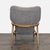 2000 - 2009 Mid-Century Modern Lounge Chair With Wooden Frame and Grey Upholstery For Sale - Image 5 of 9