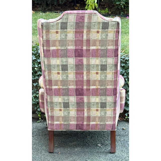 Lambert Furniture Queen Anne High Back Wingback Chairs - A Pair For Sale - Image 10 of 10