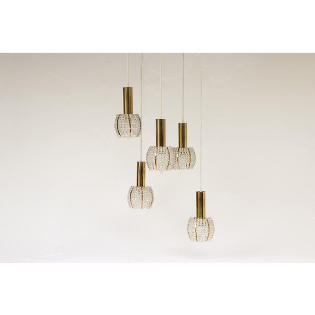 Cascade Light in Brass and Acrylic, 1960s For Sale - Image 4 of 10
