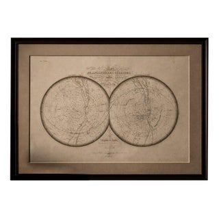 Antique Celestiall Planispheres Map by Lapie, 1838 For Sale