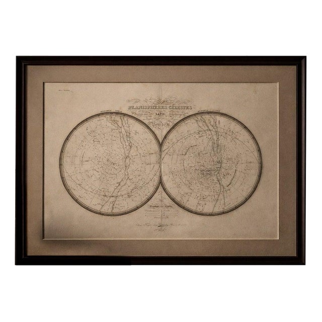 Antique Celestiall Planispheres Map by Lapie, 1838 For Sale
