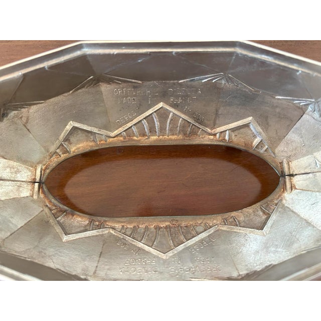 French Art Deco Silver-Plated and Glass Centerpiece by Orfèvrerie Dilecta, 1930s For Sale - Image 14 of 18