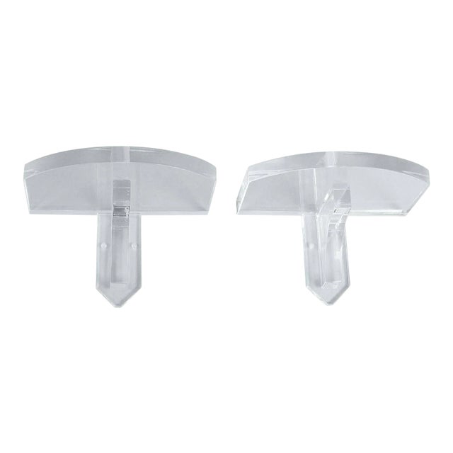 Lucite Wall Brackets - A Pair For Sale