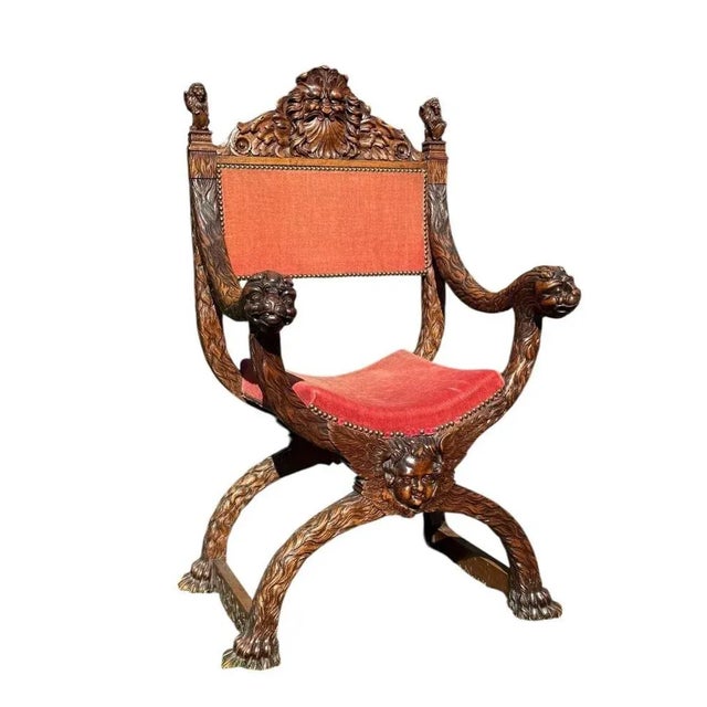Renaissance Style Walnut Armchair For Sale - Image 13 of 13