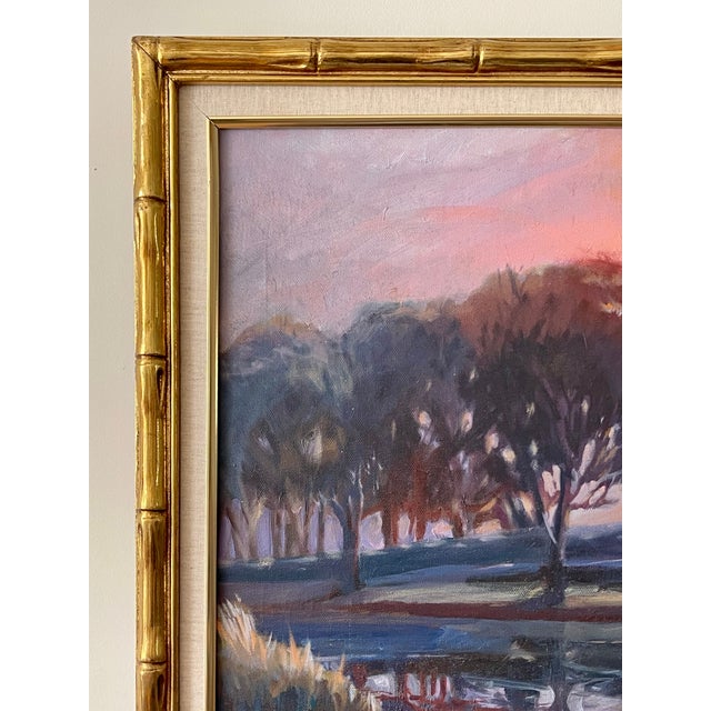 Late 20th Century Late 20th Century Modern Impressionist Oil on Canvas of Burying Hill Beach, Westport, Connecticut For Sale - Image 5 of 14