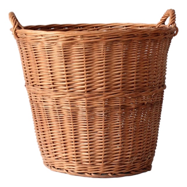 Vintage Wicker Basket For Sale