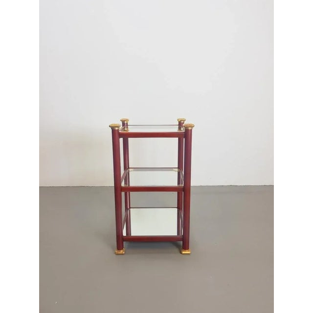 Regency Side Table in Brass and Mirror Glass, 1970s For Sale - Image 10 of 11