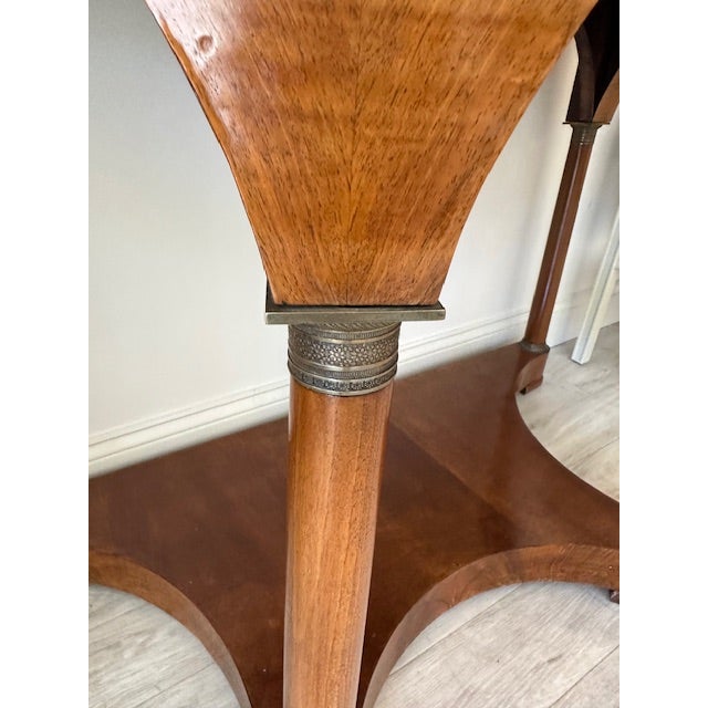 1930s Biedermeier Style Demi Lune Console For Sale In New York - Image 6 of 7