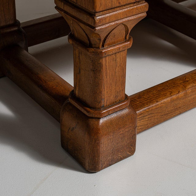 Gothic 1970-1979 France Rich Walnut Brown Carved Walnut Gothic-Arch Buffet For Sale - Image 3 of 11